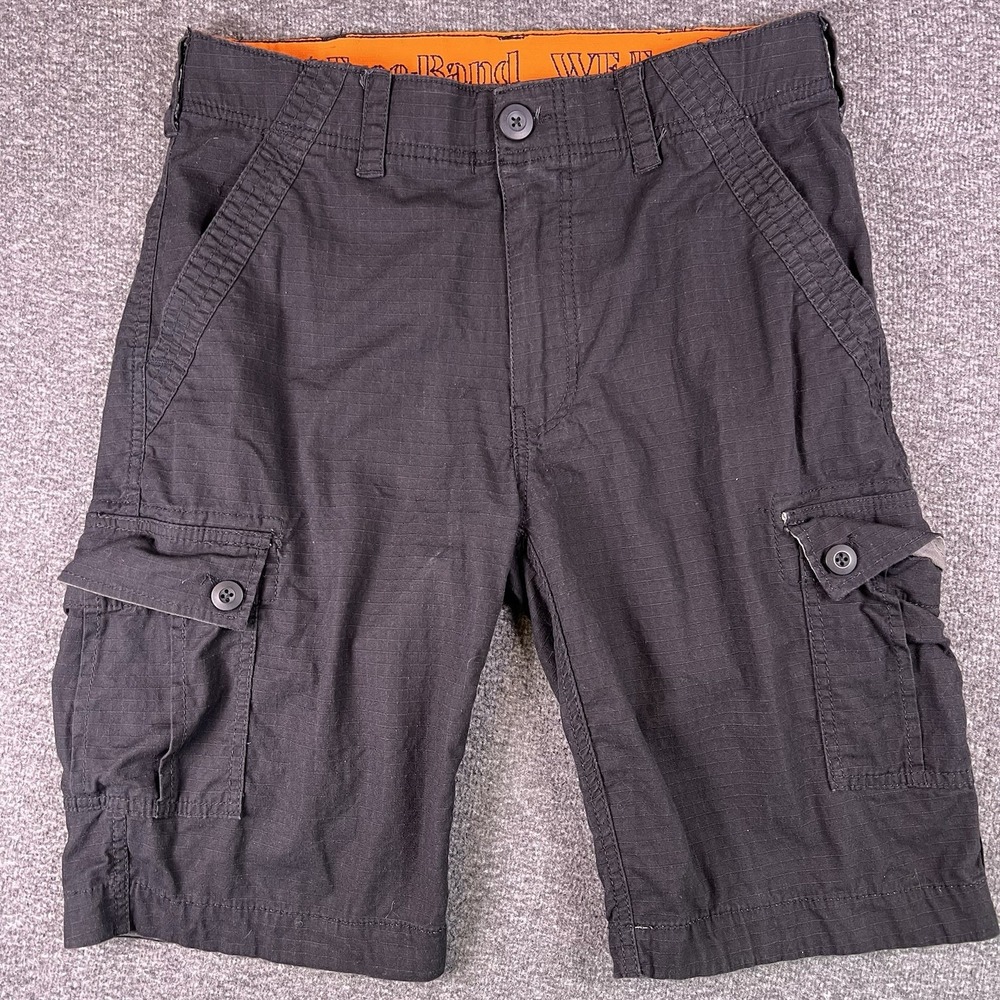 Wearfirst Shorts Mens 30 Black Rip Stop Cargo Utility Hiking‎ Stretch Fit31x10.5